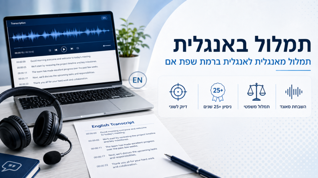 תמלול באנגלית תמלול באנגלית